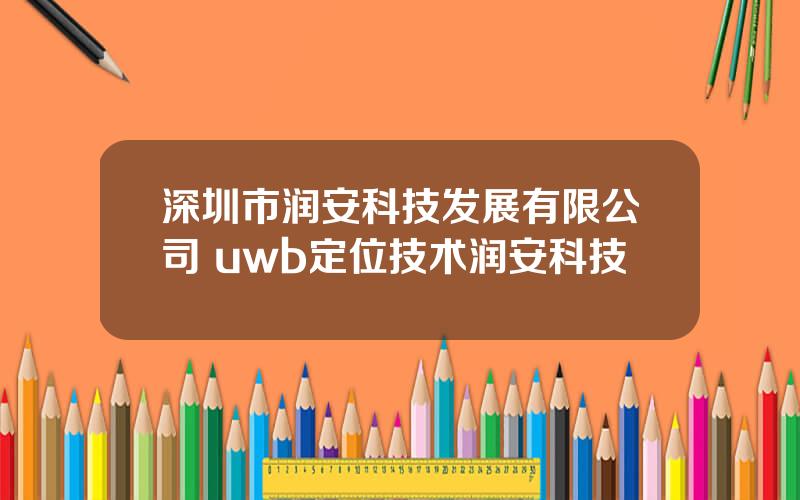 深圳市润安科技发展有限公司 uwb定位技术润安科技